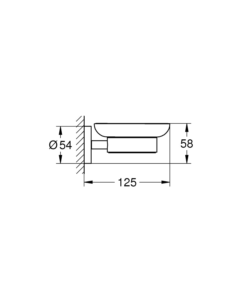 40444001 ESSENTIALS SOAP DISH WITH HOLDER GROHE - 245 PCS