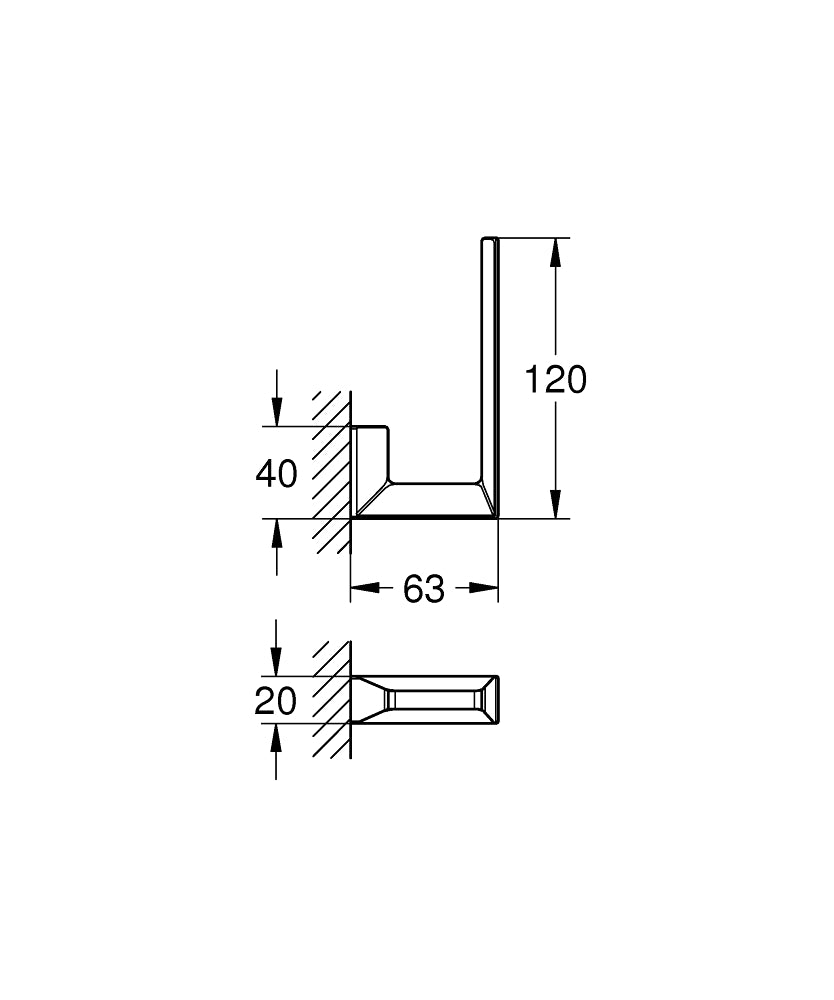 40784000 SELECTION CUBE SPARE TOILET PAPER HOLDER-GROHE - 0 PCS