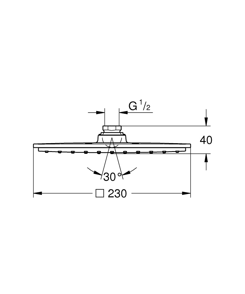 27479000 RAINSHOWER ALLURE 230 HEAD SHOWER 1 SPRAY 23X23CM GROHE - 1 PCS