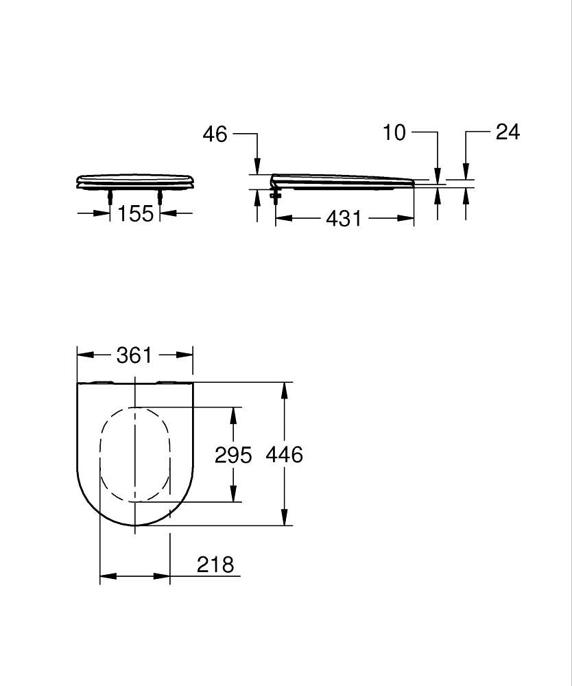 39577001 ESSENCE WC SEAT SOFT CLOSE - GROHE - 54 PCS