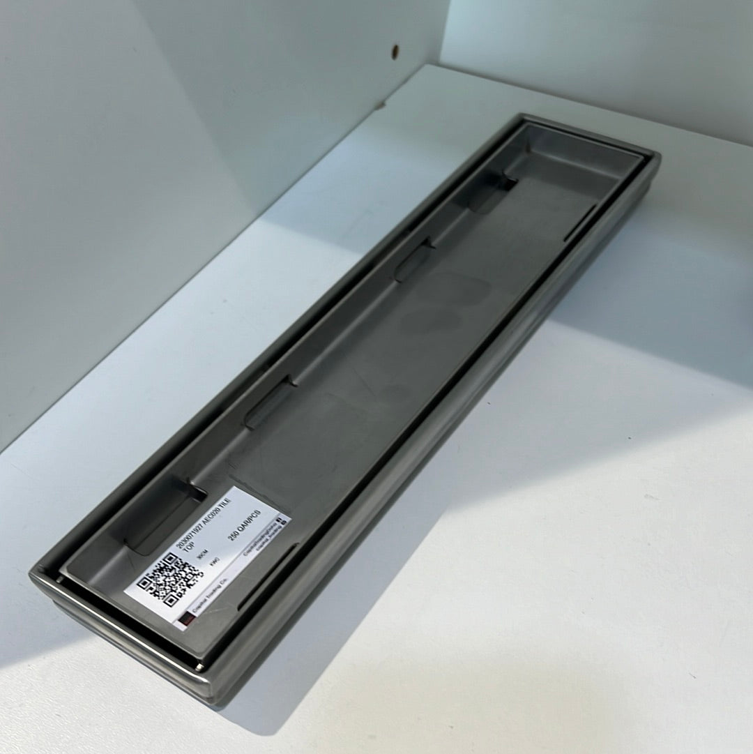 2030071927 AEC020 LINEAR TILE INSERT DRAIN SS SATIN FINISH 300X64X70MM - KWC - 54 PCS