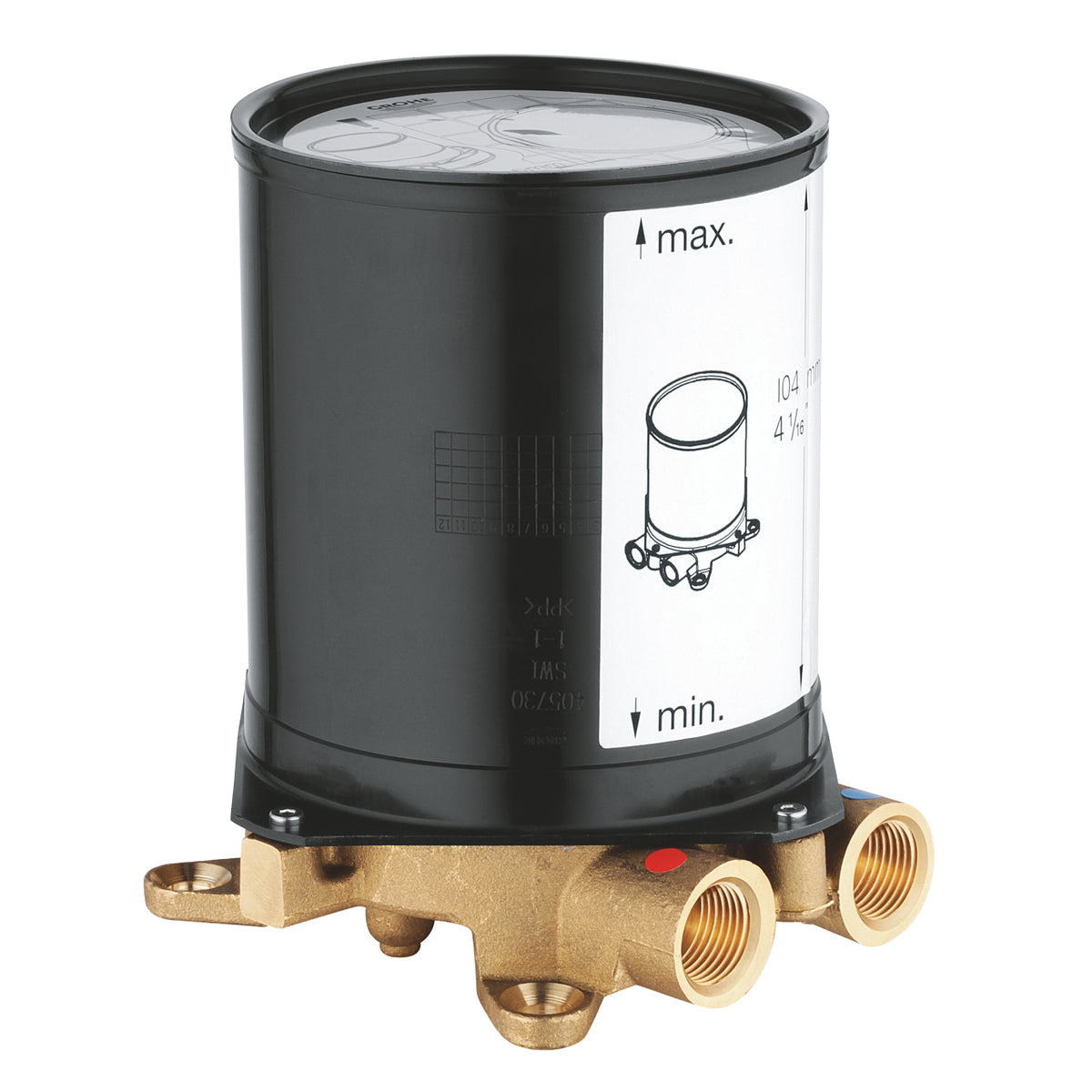 29086000 ROUGH-IN SET Â½" FOR FLOOR MOUNTED TUB SPOUTS AND MIXERS WITHOUT FINISHING TRIM SET GROHE - 0 PCS