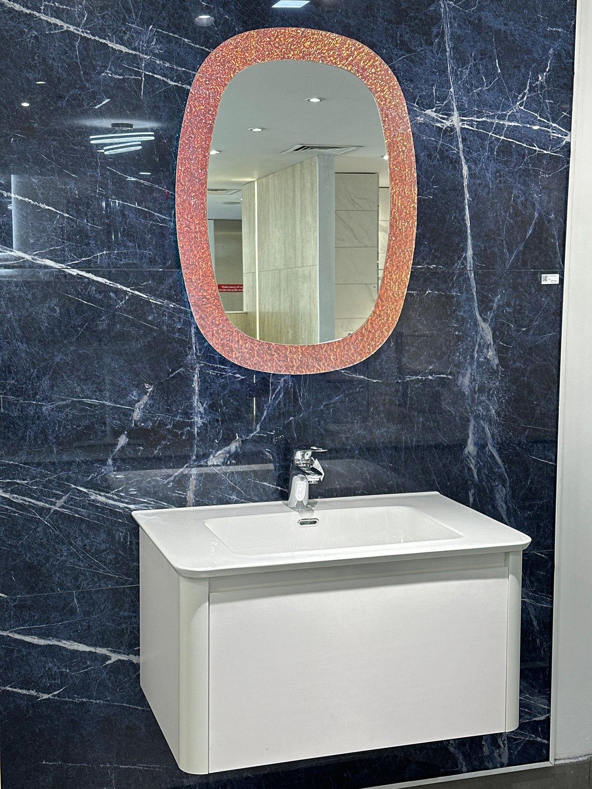 KLD-800-PMW KELLAND CABINET FOR QW129-1200-80-A WASHBASIN WITH KLD-MY040-8060 LED MIRROR - QUEENSWOOD - 0 SET