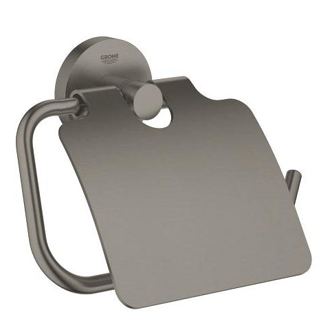 40367AL1 ESSENTIALS TOILET PAPER HOLDER W/COVER - GROHE GRAPHITE - 7 PCS