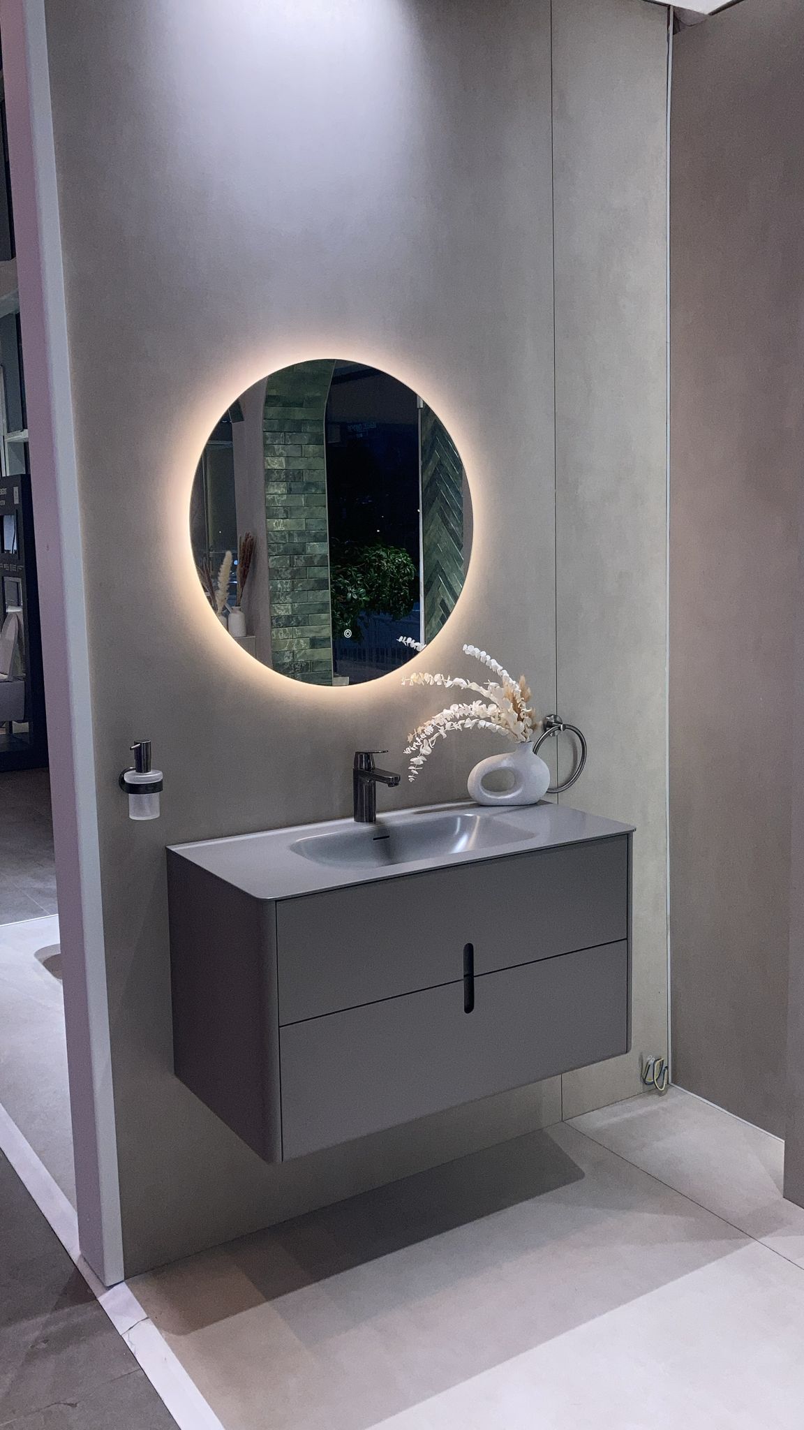 BONNIE-90 MDF CABINET 900X455X500MM WITH BD-038-80 RESIN WASHBASIN - WONDERFUL HK - 2 SET