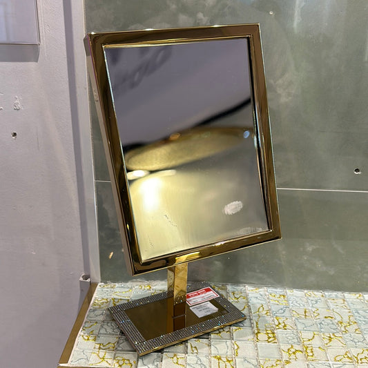A08365 FAME X MAGNIFYING MIRROR GOLD WITHOUT LIGHT AUHNA INDIA - 11 PCS