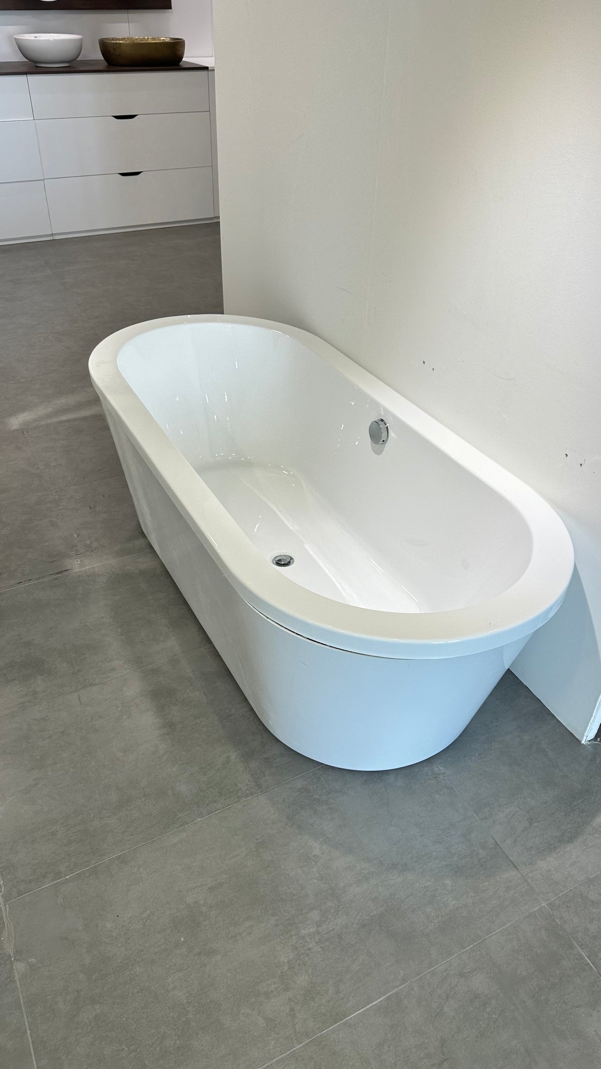 JB25 ACRYLIC PLAIN BATHTUB 180X80CM (BASE & COVER SET) WITH WASTE PIPE - WONDERFUL HK - 6 PCS