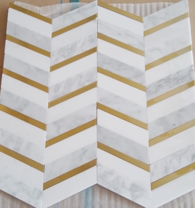 602P NATURAL MARBLE MOSAIC 30X30 CM - WONDERFUL HK - -39 PCS