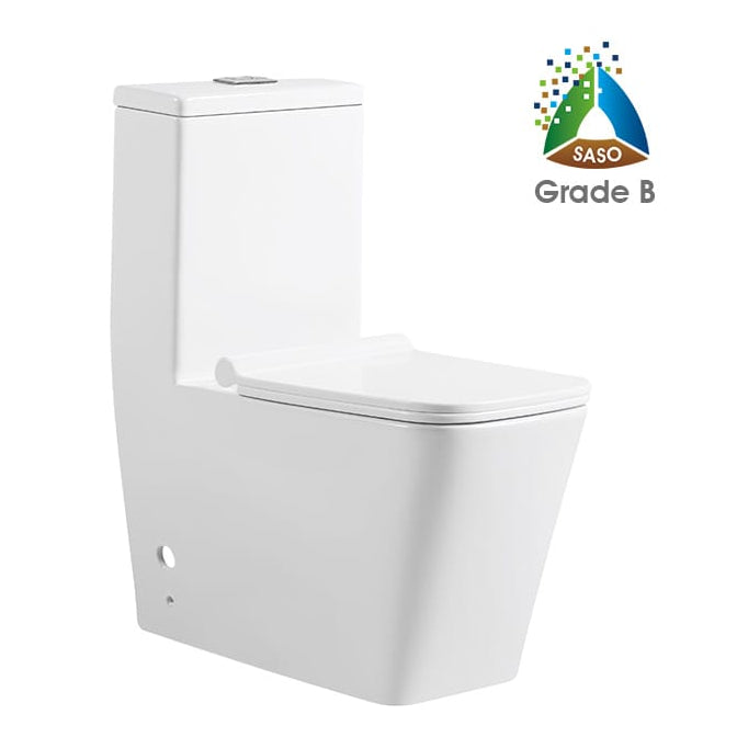 6266 WASHDOWN ONE PIECE TOILET WHITE 640X355X800MM S-TRAP, 250MMUF COVER, STAINLESS STEEL - LUCCA - 0 PCS