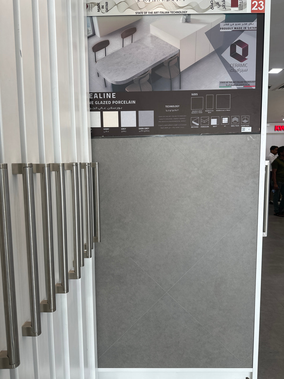 SEALINE DARK GREY MATT RECT. PORCELAIN 60X60CM - Q CERAMIC - 37 M2
