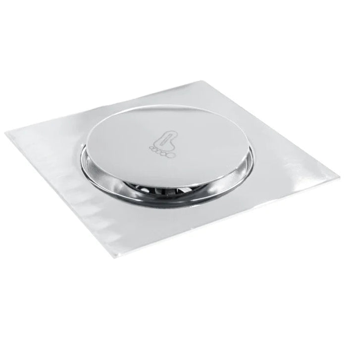 AQD-115P-SS FLOOR DRAIN PUSH TYPE POP UP COVER PLATE VERTICAL OUTLET 10 CM 15X15 CM BAGNODESIGN UK - 426 PCS