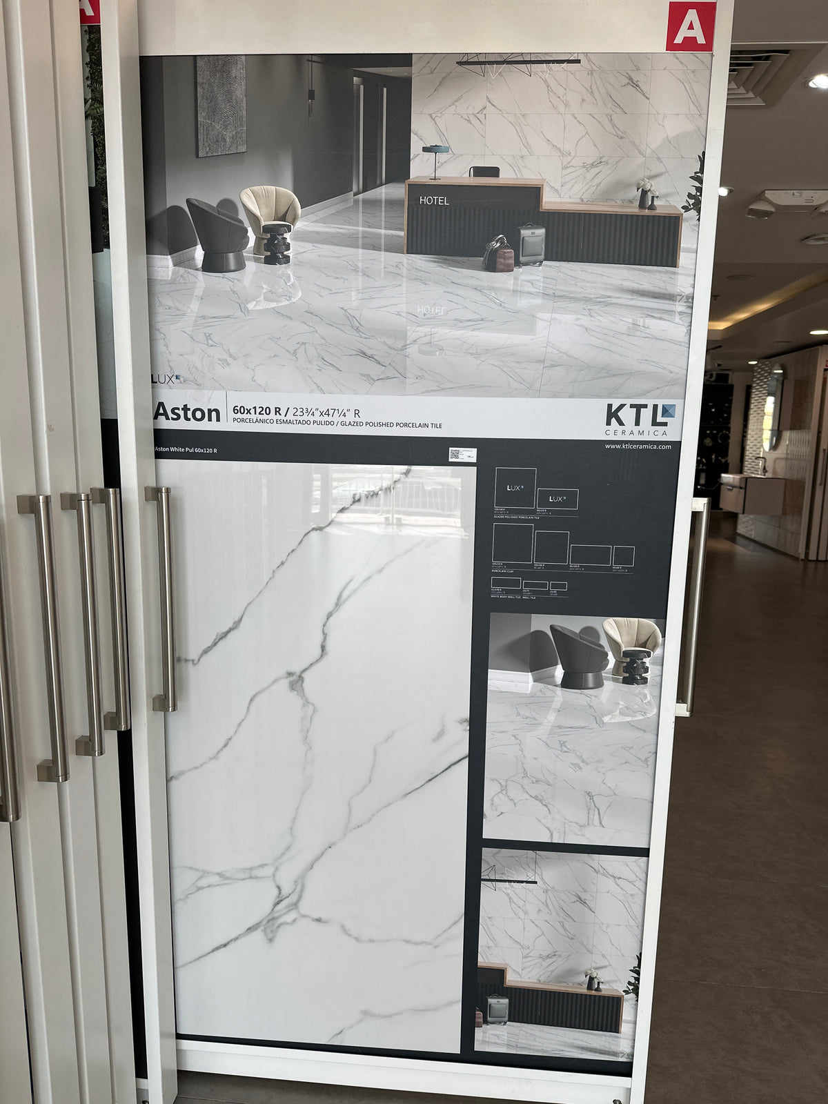 P.E. ASTON WHITE PUL  59X119CM RECT. KERATILE SPAIN - 2005 M2
