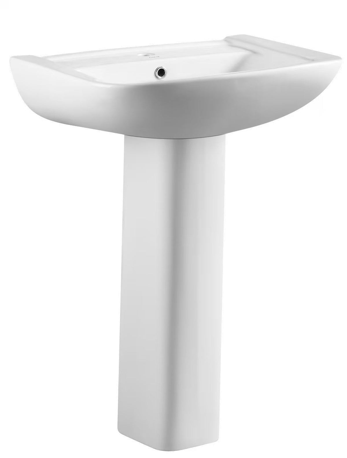 32430 PEDESTAL BASIN WHITE 610X475X850MM FIXING TO WALL WITH BACK - LUCCA - 99 PCS