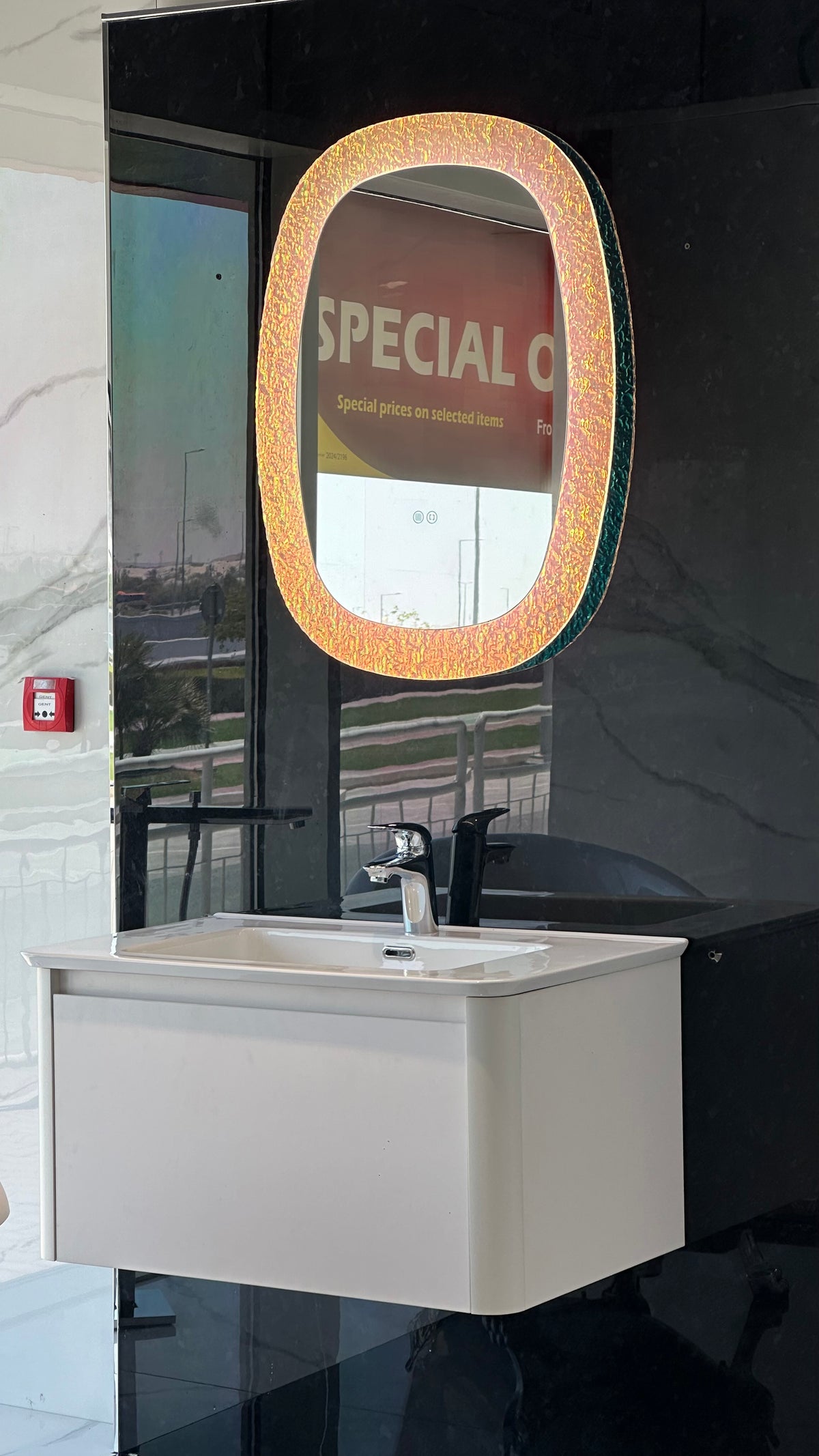 KLD-800-PMW KELLAND CABINET FOR QW129-1200-80-A WASHBASIN WITH KLD-MY040-8060 LED MIRROR - QUEENSWOOD - 0 SET