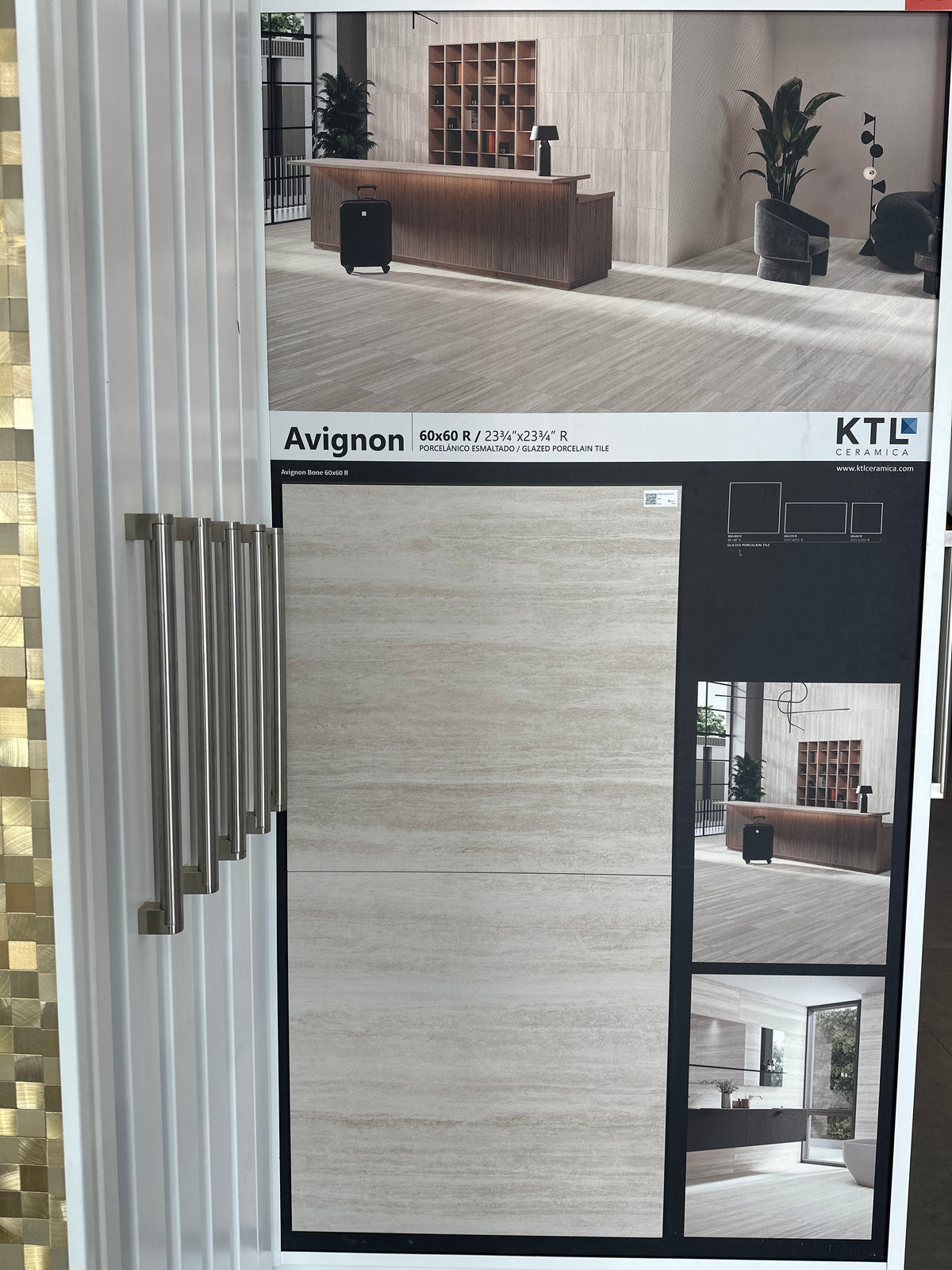 P.E. AVIGNON BONE MT RECT. PORCELAIN 60X60CM - KTL SPAIN - 1101 M2
