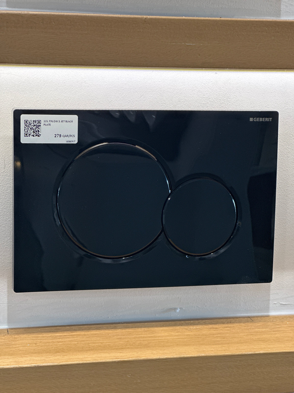 115.770.DW.5 SIGMA01 DUAL FLUSH PLATE JET BLACK - GEBERIT - 1 PCS