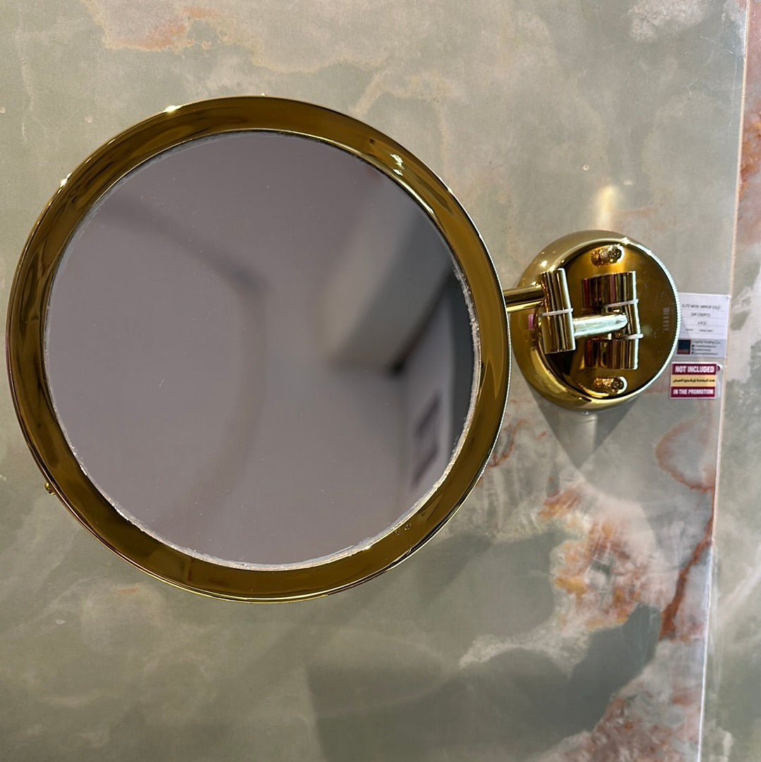 ELITE MAGNIFYING MIRROR WITHOUT LIGHT 5X GOLD TRANSEL IMPEX INDIA - 0 PCS