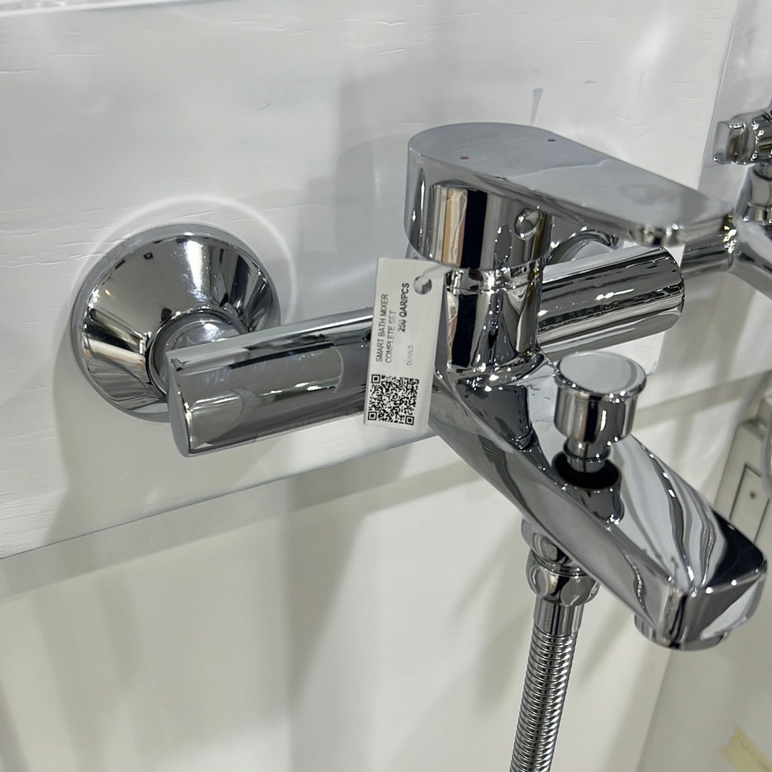 SMART BATH MIXER COMPLETE SET WITH HAND SHOWER,HOSE& ABS STAND - 19 PCS