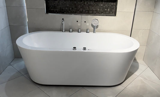 JB02 ACRYLIC MASSAGE BATHTUB 180X80CM WITH FAUCET AND WASTE PIPE - WONDERFUL HK - 7 PCS
