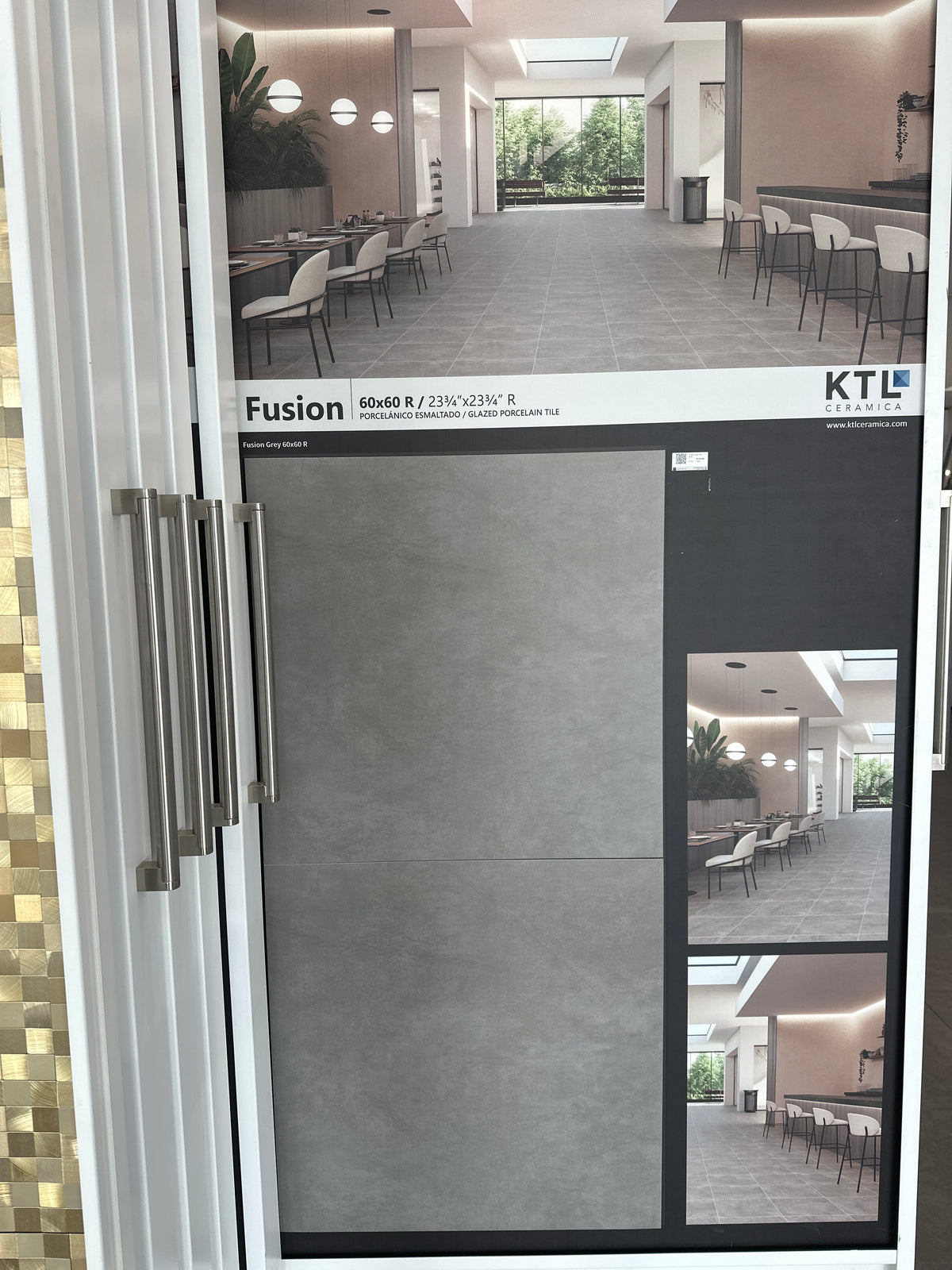 P.E. FUSION GREY MT RECT. PORCELAIN 60X60CM  - KTL - 132 M2