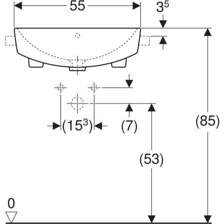 500.681.01.1 VARIFORM SEMIRECESSED WASHBASIN - GEBERIT - 19 PCS