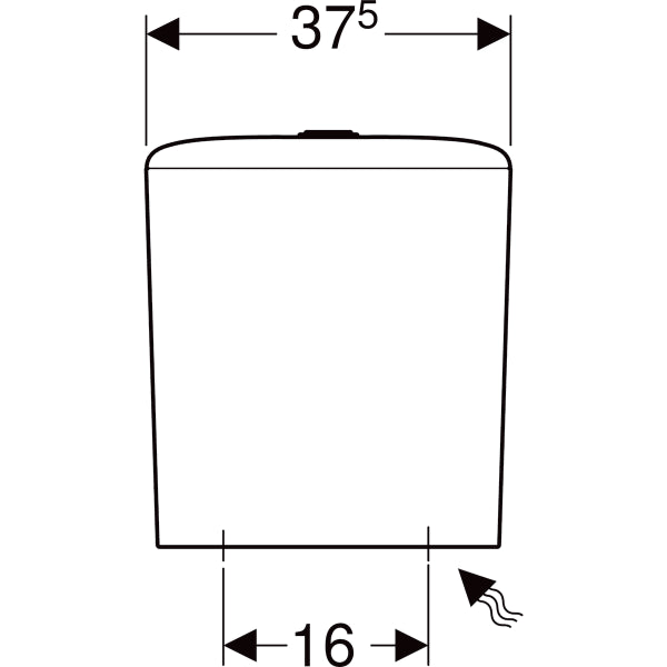 229440000 (500.409.01.1) ICON EXPOSED CISTERN-GEBERIT - 1 PCS