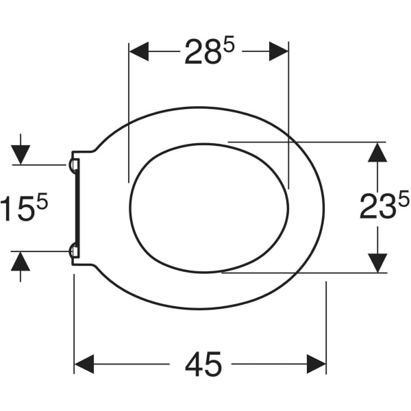 500.134.01.1 SELNOVA COMFORT WC SEAT RING - GEBERIT - 5 PCS