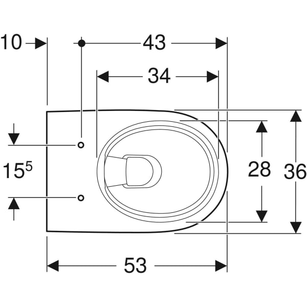 500.215.01.1 SMYLE WALL-HUNG WC WASHDOWN GEBERIT - 1 PCS