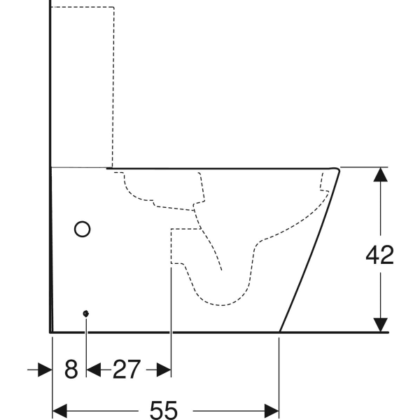 171.001.01.2 ETERNITY FLOOR STANDING WC  FOR CLOSE COUPLED EXPOSED CISTERN  BACK TO WALL GEBERIT - 38 PCS
