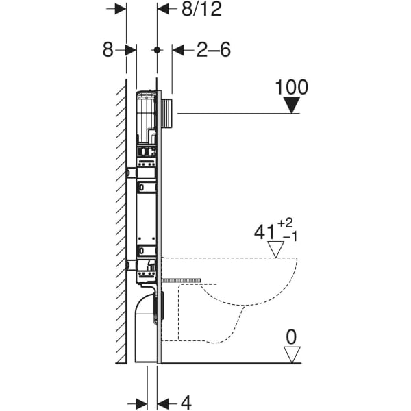 110.175.00.1 KOMBIFIX ELEMENT FOR WALL-HUNG WC - GEBERIT - 100 PCS
