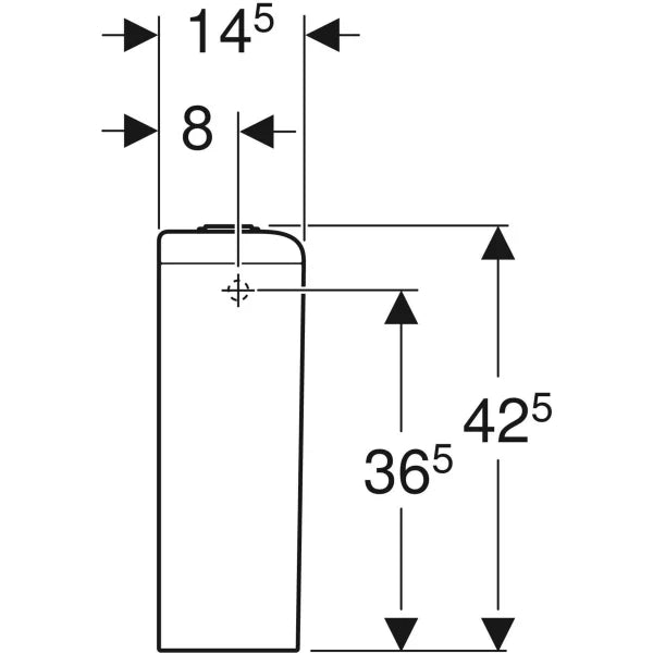 228950000 (500.407.01.1) ICON SQUARE EXPOSED CISTERN-GEBERIT - 9 PCS