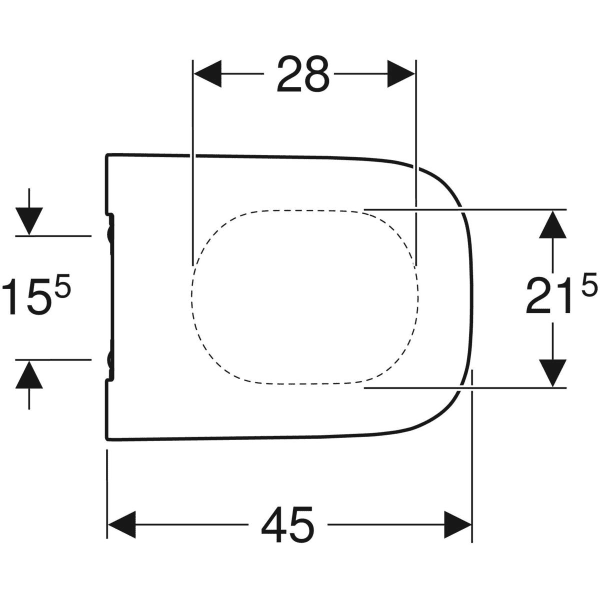 500.240.01.1 SMYLE SQUARE WC SEAT GEBERIT - 15 PCS