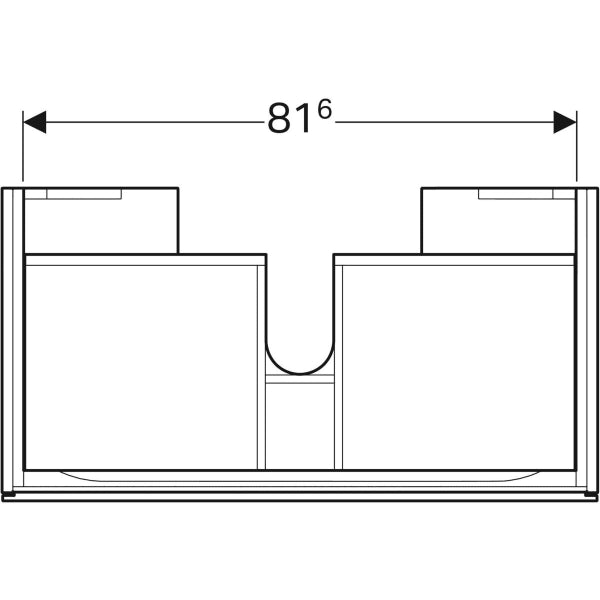 500.508.43.1 XENO CABINET FOR WASHBASIN WITH ONE DRAWER - GEBERIT - 1 PCS