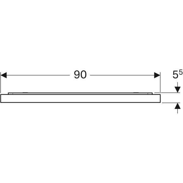 500.522.00.1 XENOÂ² ILLUMINATED MIRROR WITH DIRECTAND INDIRECT LIGHTING: B90CM, H=71CM  GEBERIT - 1 PCS