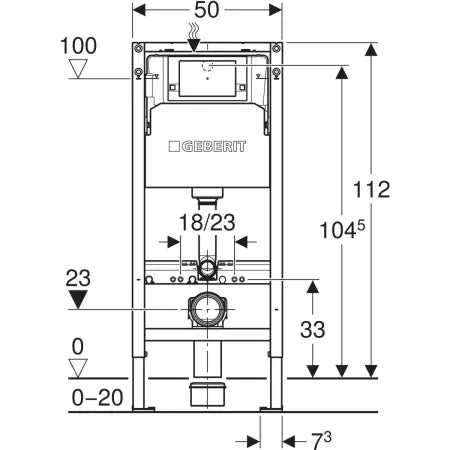 458.233.00.3 DUOFIX ELEMENT FOR WALL-HUNG WC - GEBERIT - 201 PCS