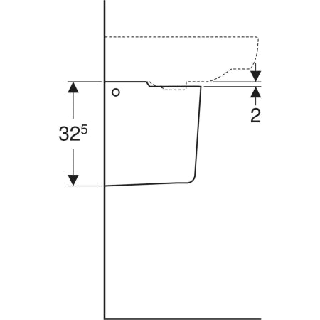 500.576.01.1 SMYLE HALF PEDESTAL-GEBERIT - 2 PCS