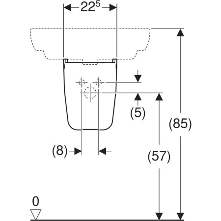500.576.01.1 SMYLE HALF PEDESTAL-GEBERIT - 2 PCS