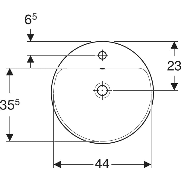 500.704.01.2 ROUND COUNTER TOP WB GEBERTI - 2 PCS