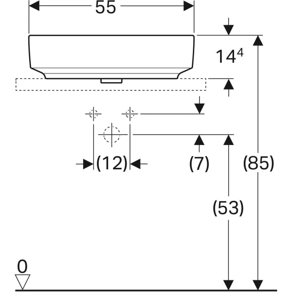 500.771.01.1 LAY-ON WASHBASIN VARIFORM OVAL-GEBERIT - 2 PCS