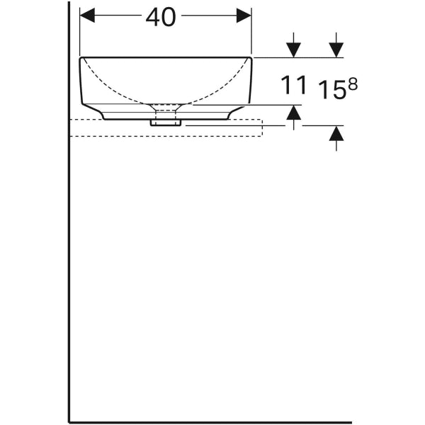 500.771.01.1 LAY-ON WASHBASIN VARIFORM OVAL-GEBERIT - 2 PCS