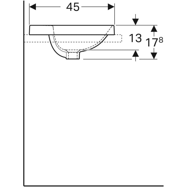 500.720.01.2 VARIFORM COUNTERTOP WASHBASIN - GEBERIT - 20 PCS