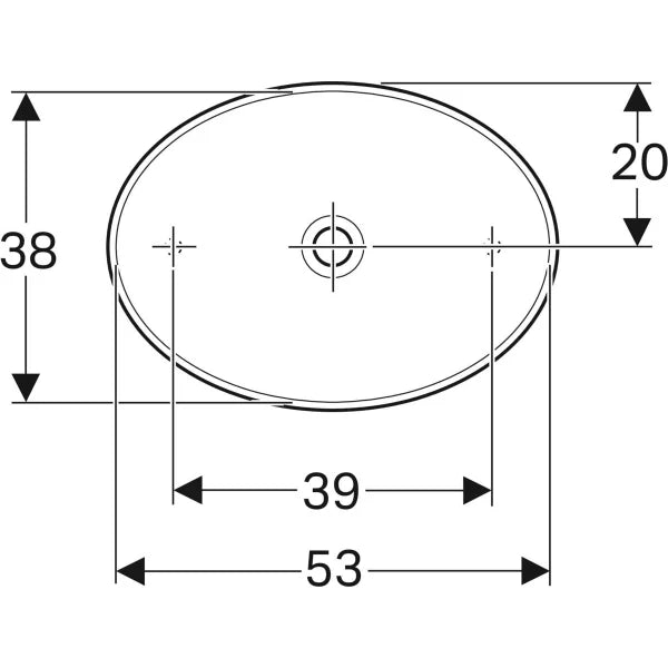 500.771.01.1 LAY-ON WASHBASIN VARIFORM OVAL-GEBERIT - 2 PCS