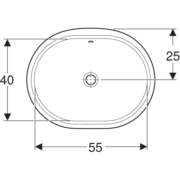 500.756.01.2 UNDER-COUNTERTOP WASHBASIN VARIFORM ELLIPTIC-GEBERIT - 91 PCS