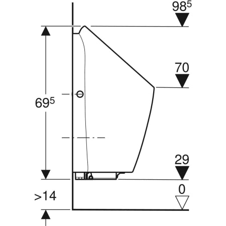 116.075.00.1 URINAL PREDA FOR INTEGRATED CONTROL - GEBERIT - 27 PCS