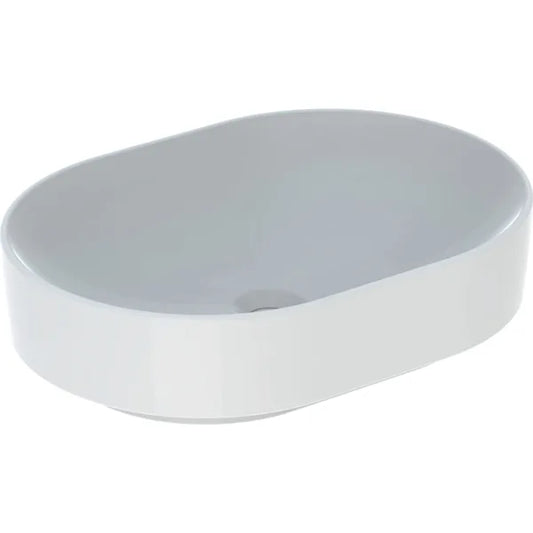 500.774.01.2  LAY-ON WASHBASIN VARIFORM, ELLIPTIC:B=55CM, T=40CM, OVERFLOW=WITHOUT, WHITE GEBERIT - 14 PCS