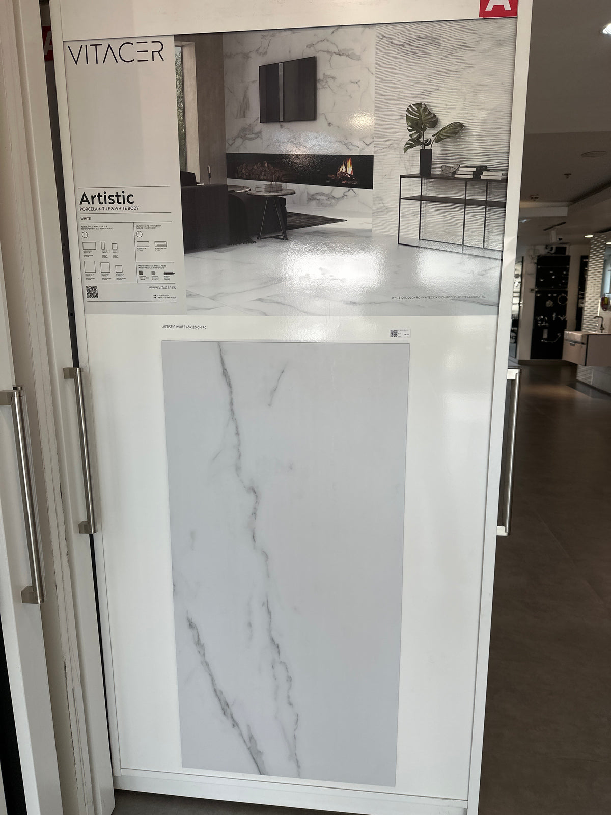 P.E. ARTISTIC WHITE SAT RECT. PORCELAIN 60X120CM - VITACER - 1085 M2