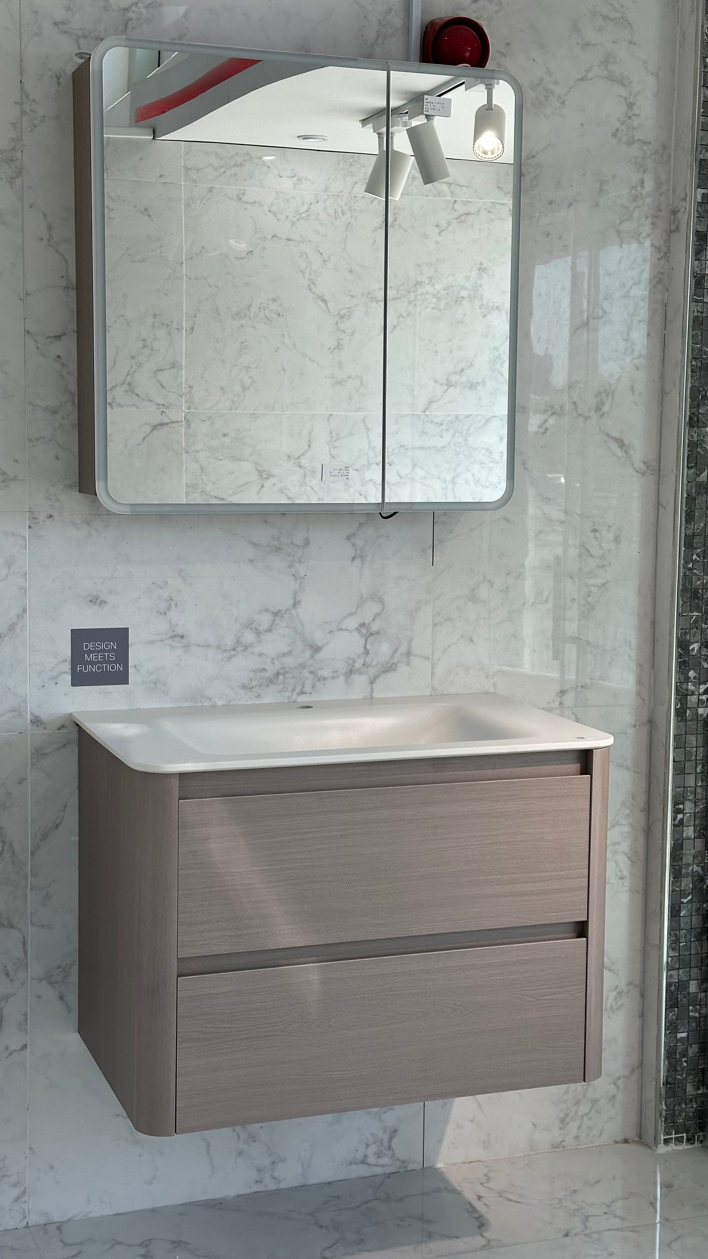 KLD800-PRO-LGMP KELLAND PRO CABINET FOR KLD-HB800-PW WASHBASIN WITH KLD-MC751575-LGMP LED MIRROR CABINET - QUEENSWOOD - 0 SET