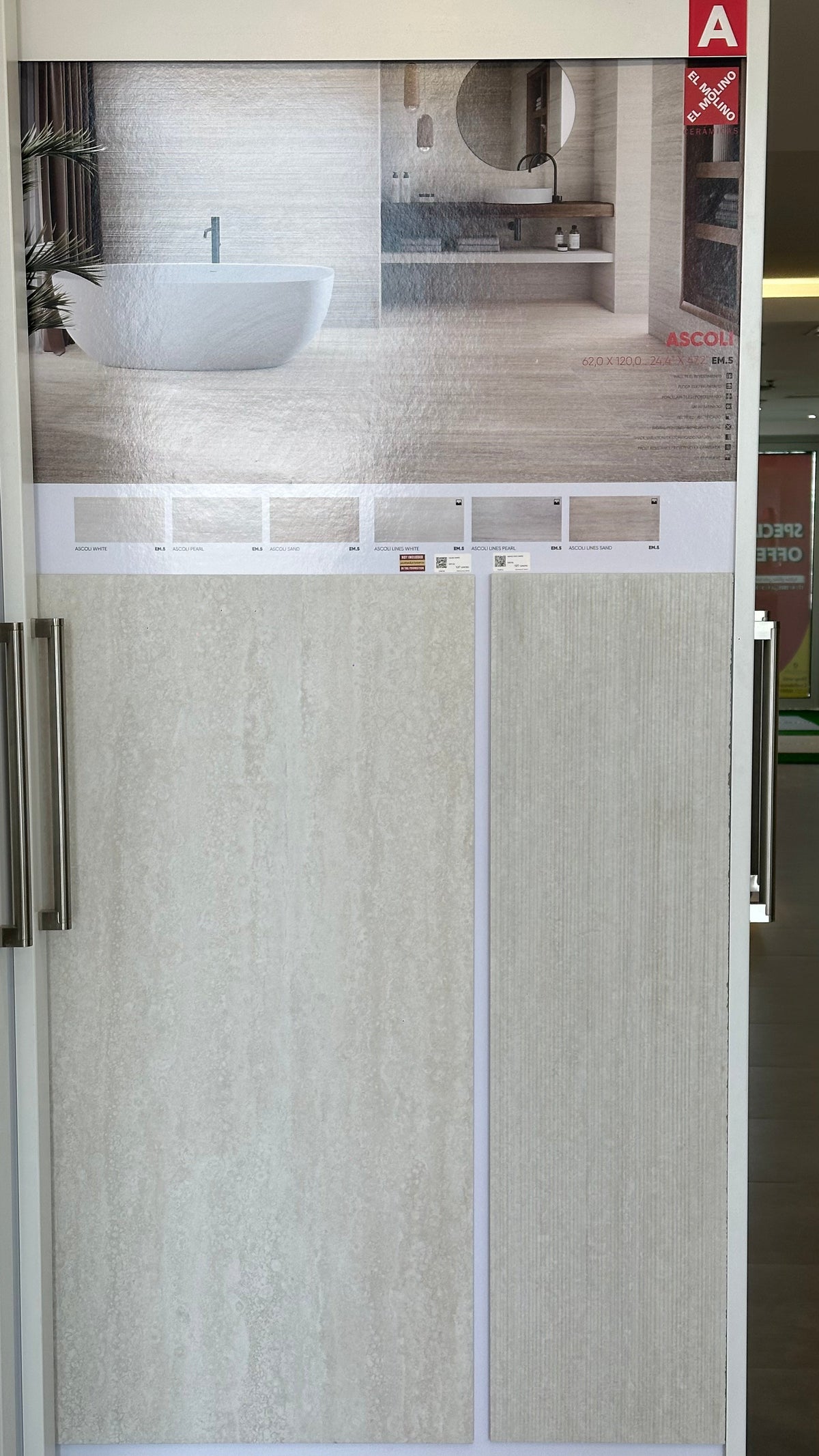 ASCOLI WHITE 62X120CM - ELMOLINO SPAIN - 28 M2