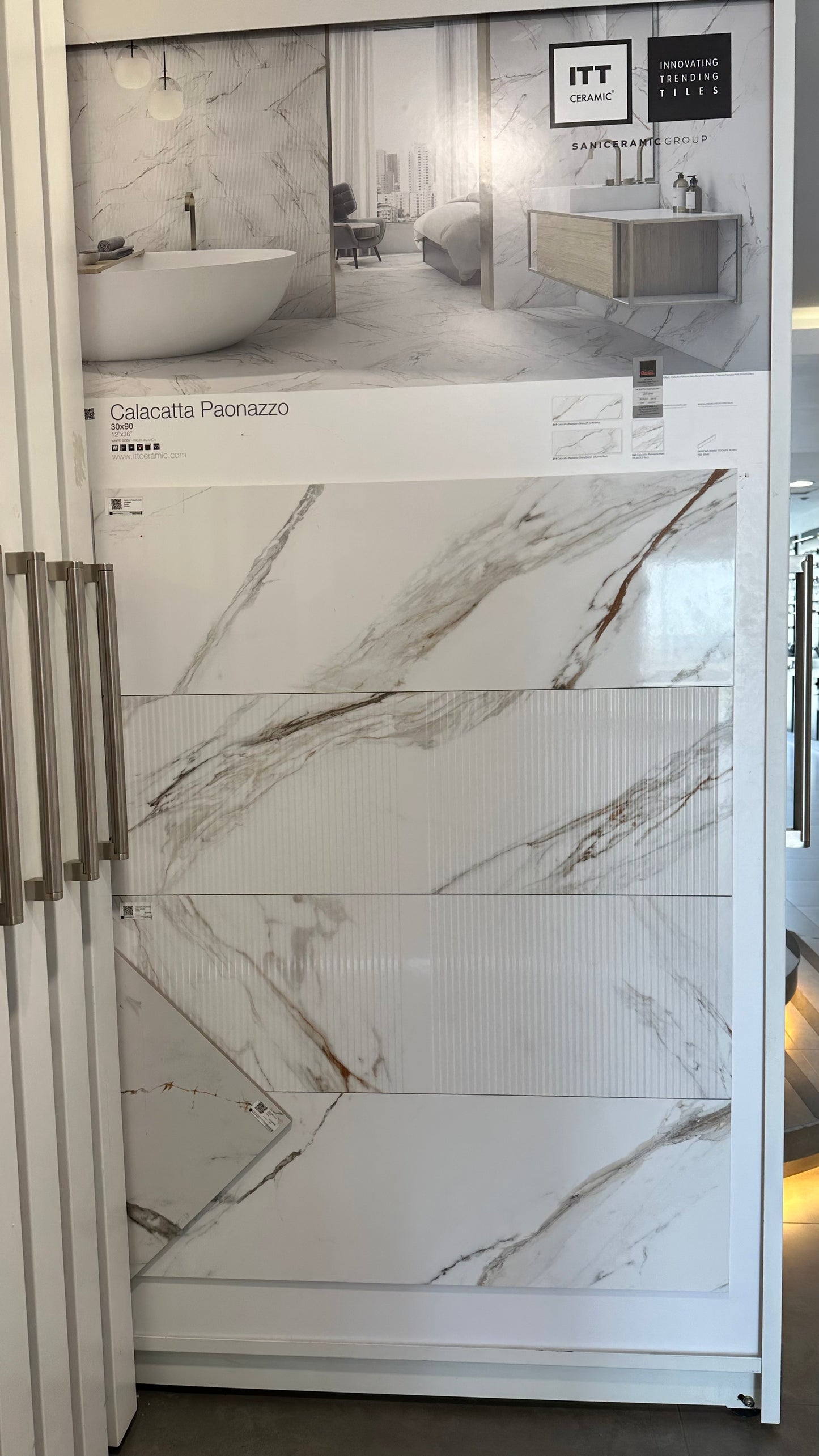CALACATTA PAONAZZO SHINY RECT. 29.5x90 CM - ITT SPAIN - 7 M2