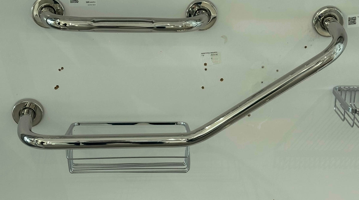 TI/02A/03/12(A125390) GRAB BAR WITH SOAP DISH AUHNA INDIA - 8 PCS
